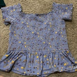 American Eagle off the shoulder ruched top